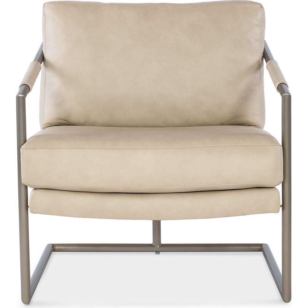 Lounge Chairs Moody Metal Leather Chair - Beige