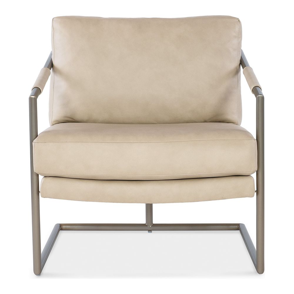 Lounge Chairs Echo Metal Leather Chair - Beige