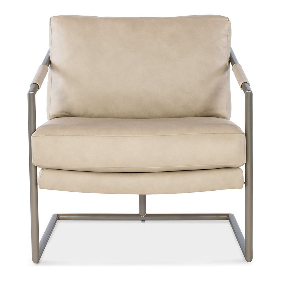 Lounge Chairs Echo Metal Leather Chair - Beige