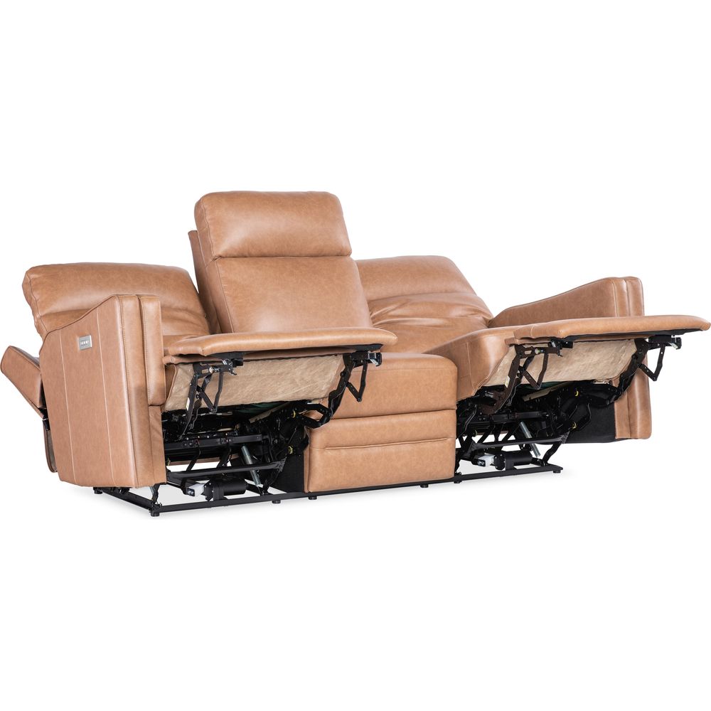 Sofas: Recliners Twain Zero Gravity Power Sofa w/Power Headrest and Lumbar - Medium Brown