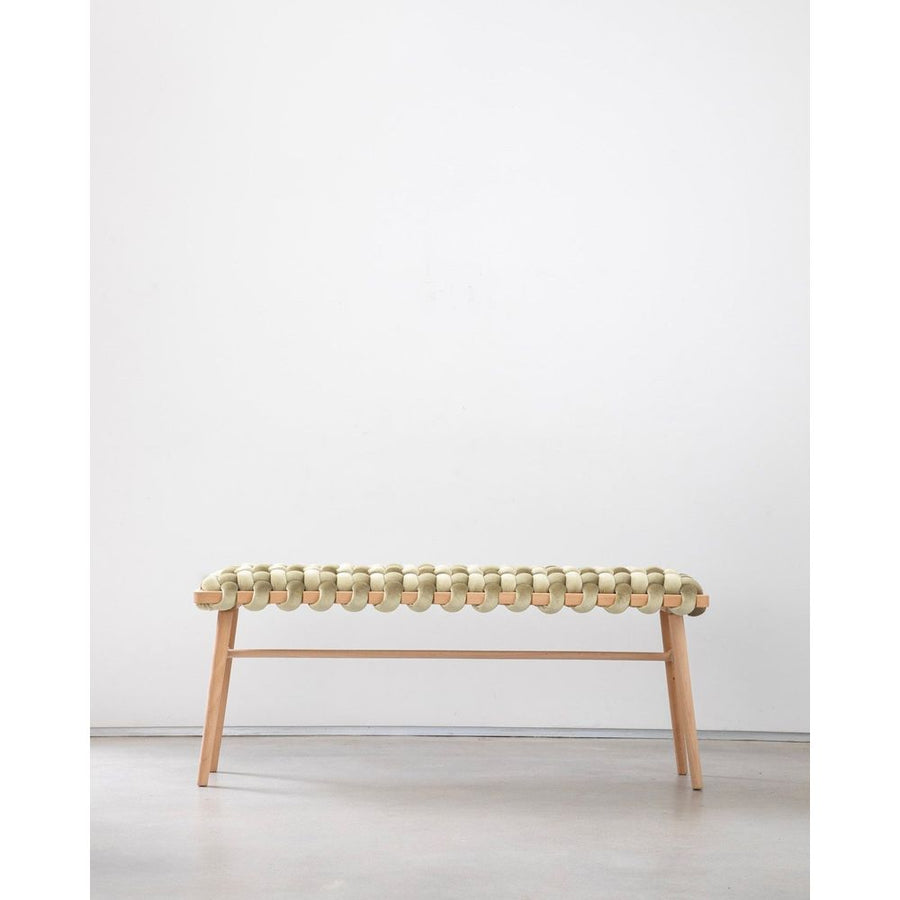 Benches Ivory Velvet Woven Bench