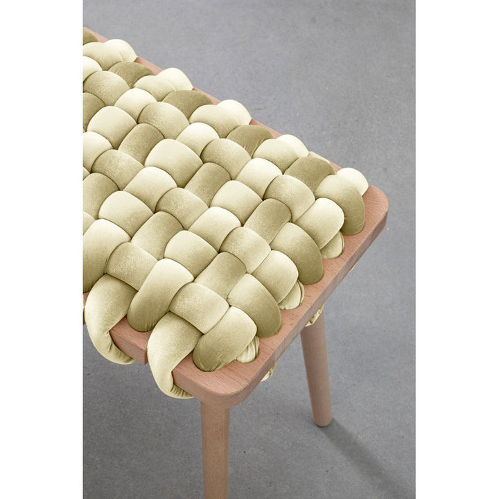 Benches Ivory Velvet Woven Bench