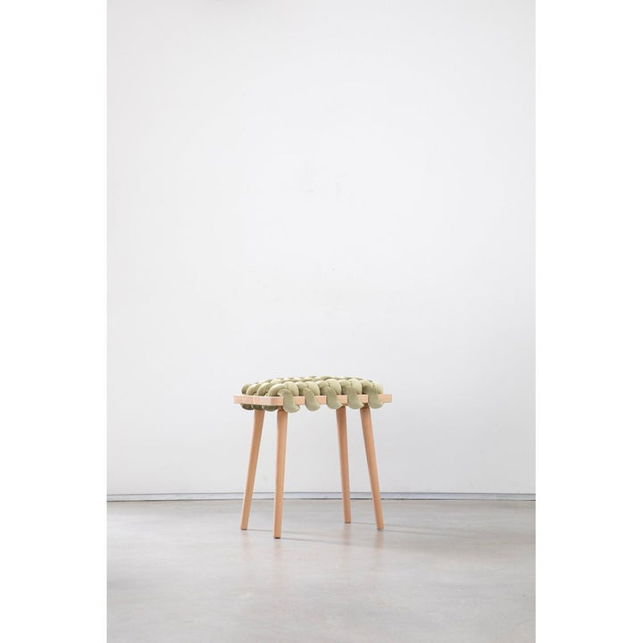 Stools & Ottomans Ivory Velvet Woven Stool