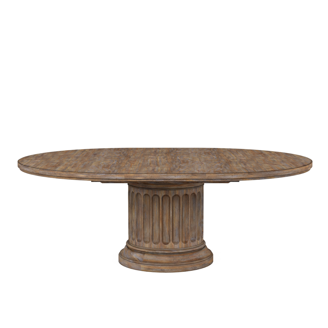 Architrave Round Dining Table - Brown