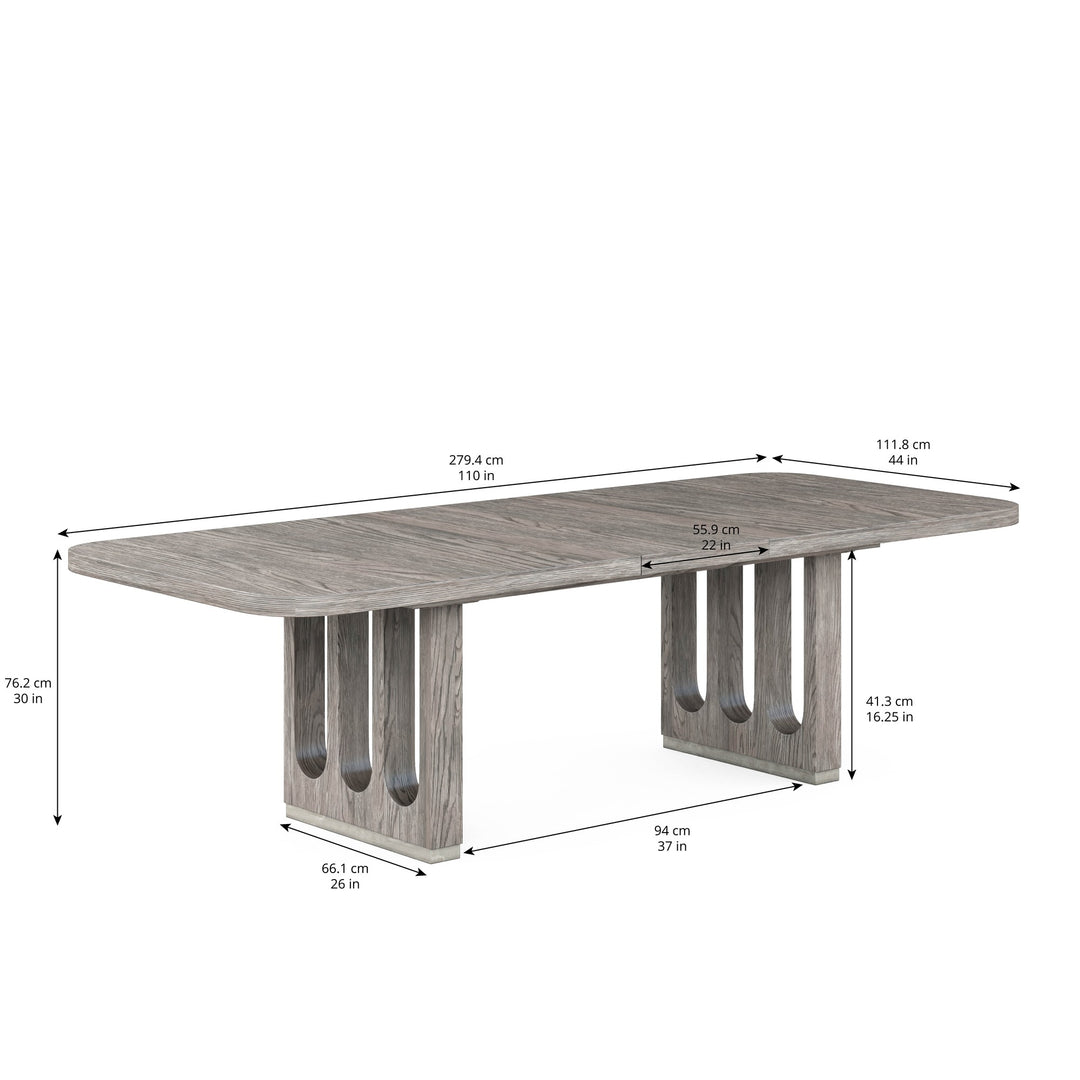 Vault Rectangular Dining Table - Grey