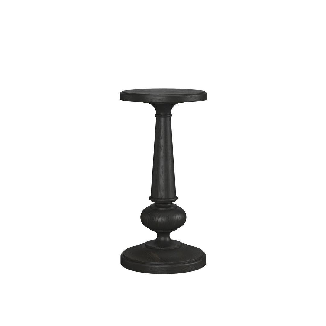 Atrium Accent Table — hand rubbed black with undertones of brown