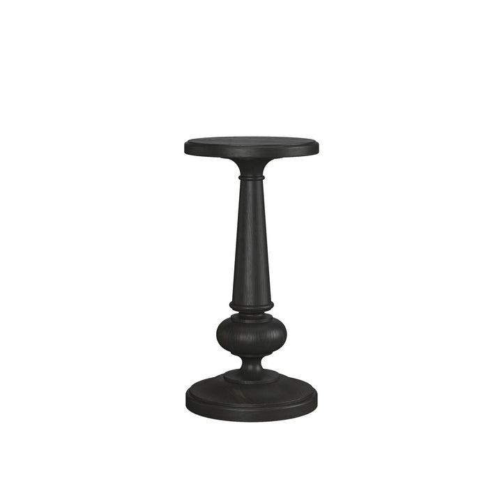 Atrium Accent Table — hand rubbed black with undertones of brown