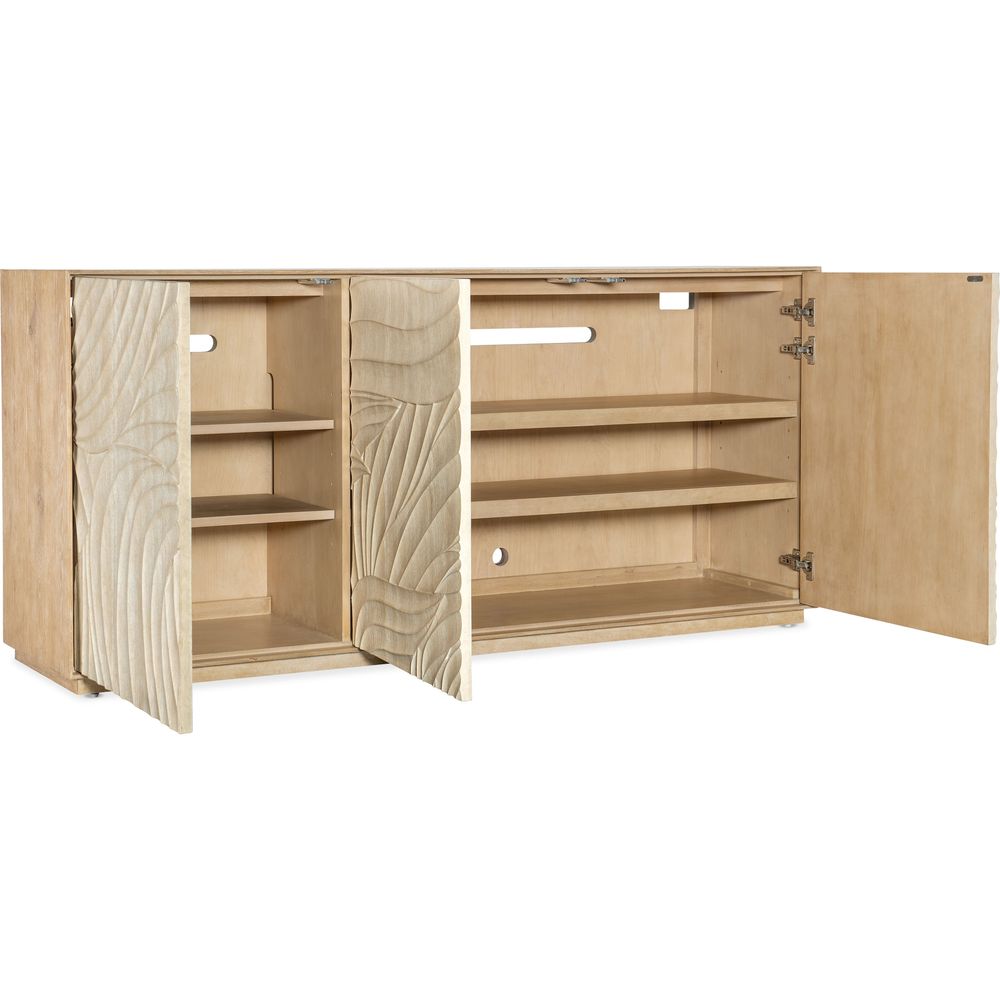 Sideboards & Credenzas Retreat Entertainment 4-Shelf Credenza - Light Wood