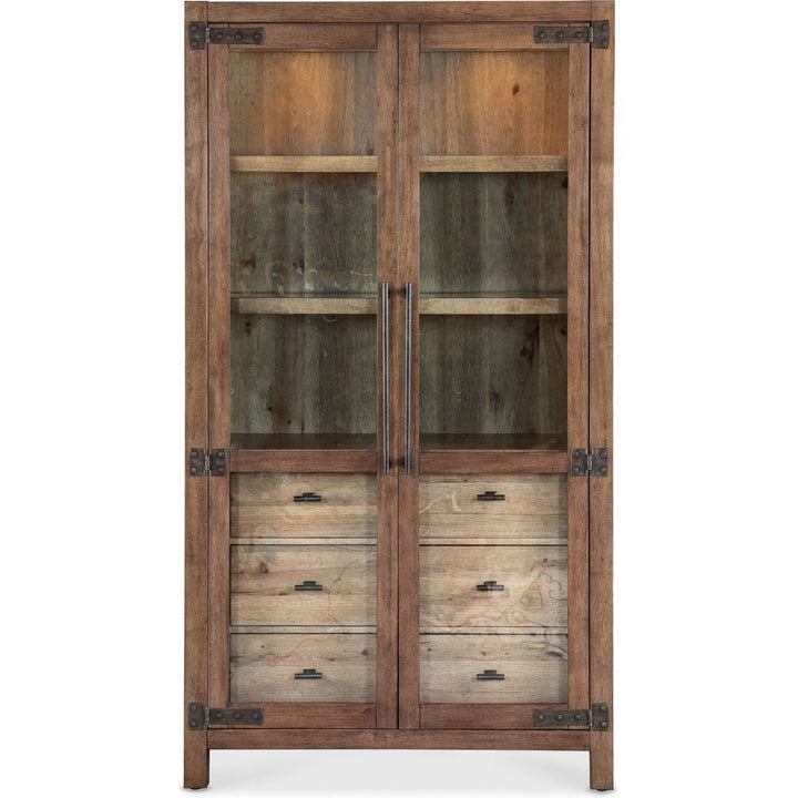 Vineyard Row Display Cabinet - Dark Wood