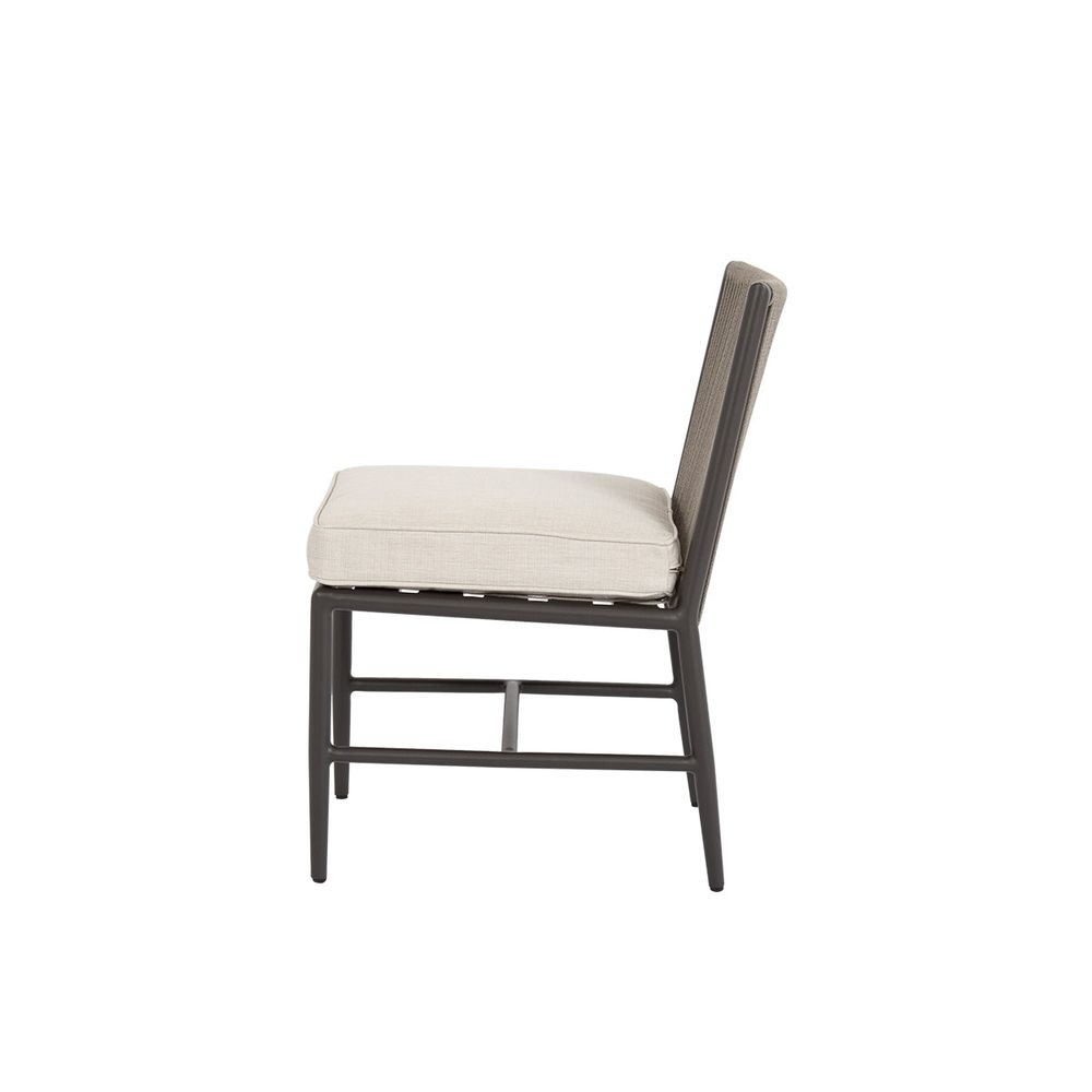 Outdoor Dining Chairs Pietra Armless Dining Chair in Echo Ash, No Welt