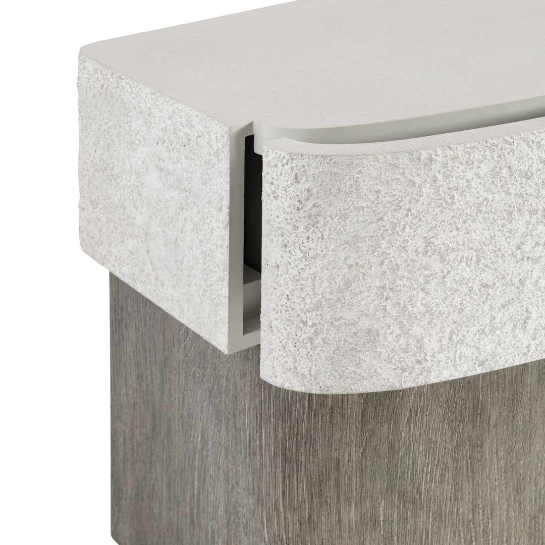 Monolith Faux Stone Nightstand