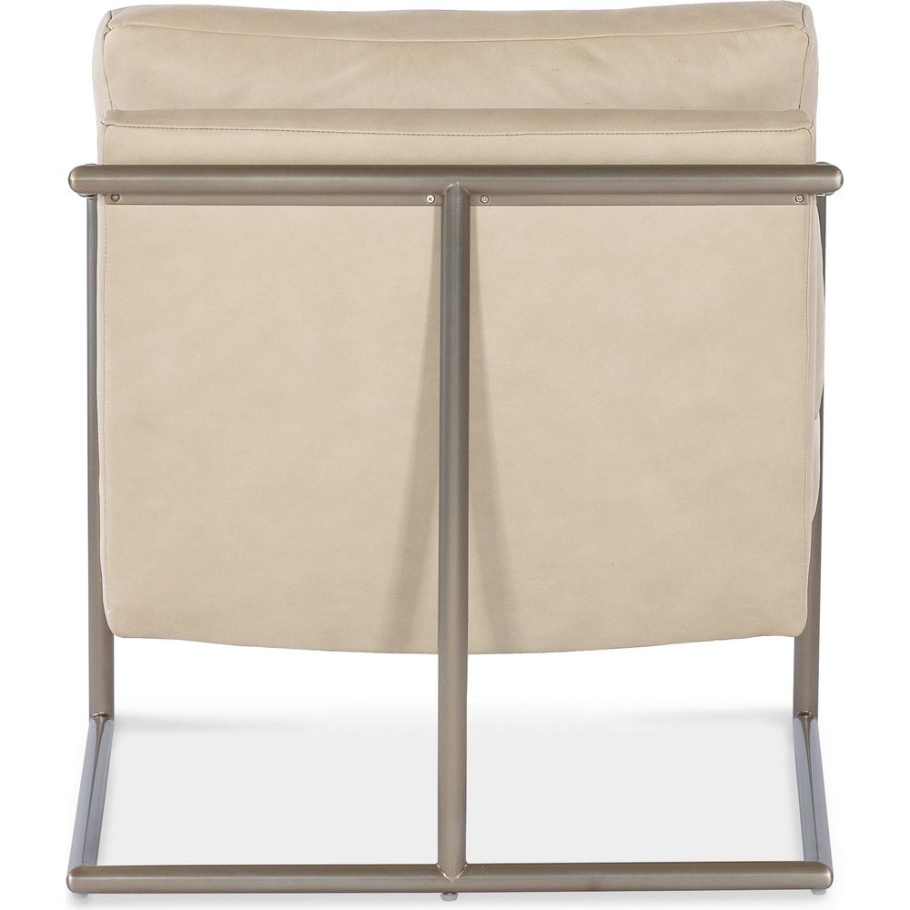 Lounge Chairs Moody Metal Leather Chair - Beige