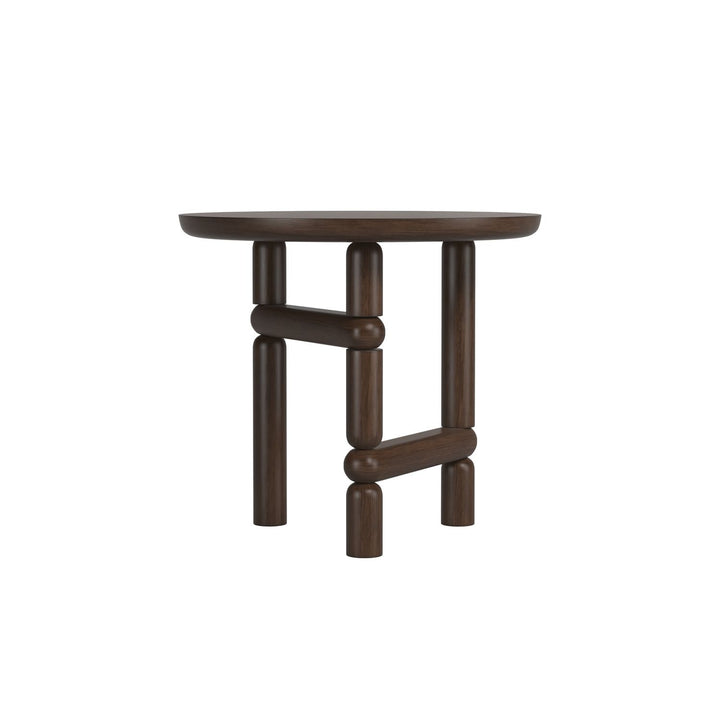 Verge Round End Table — Handcrafted Walnut