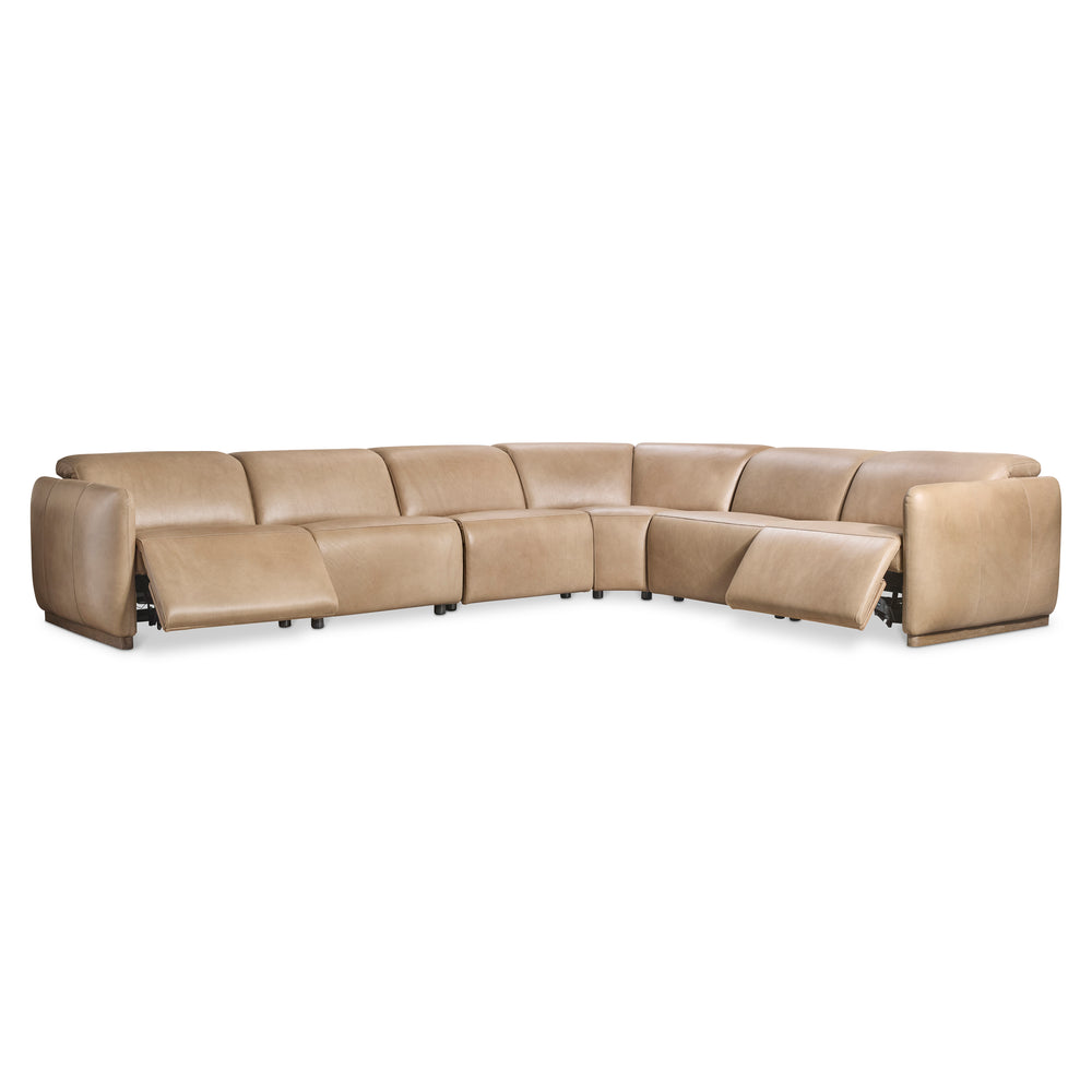 Alta 6-Piece Leather Power Motion Sectional Recliner