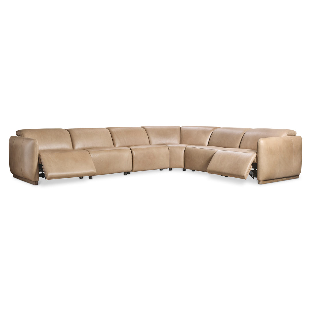 Alta 6-Piece Leather Power Motion Sectional Recliner