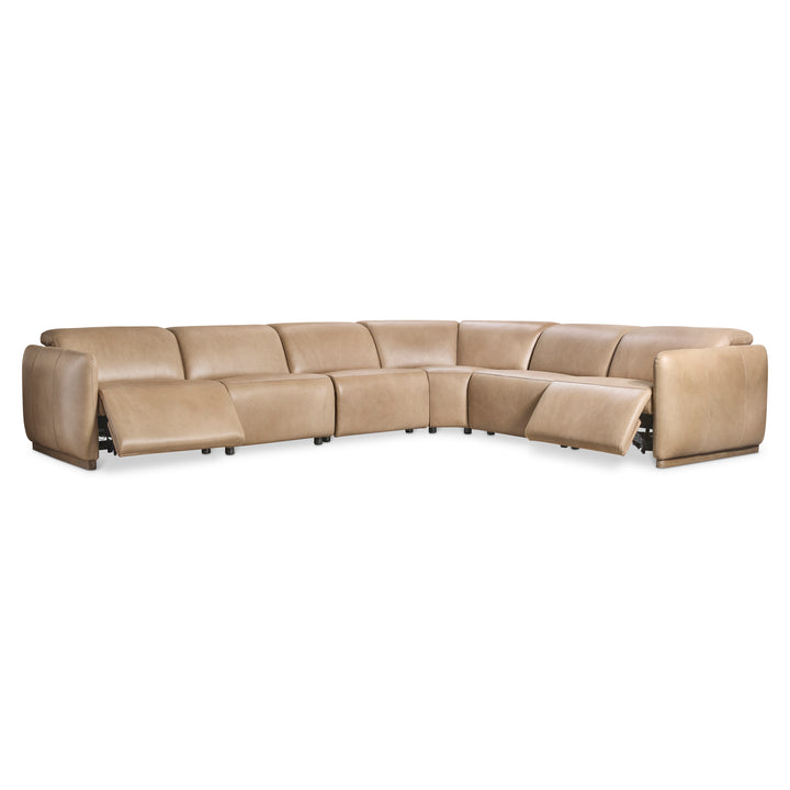Alta 6-Piece Leather Power Motion Sectional Recliner