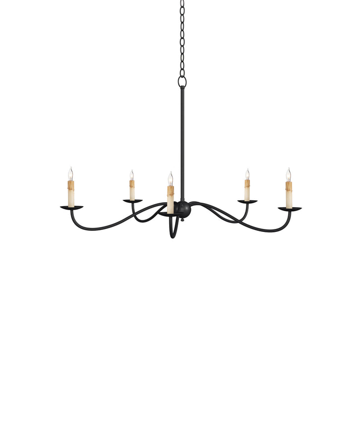 Chandeliers Saxon Small Black Chandelier