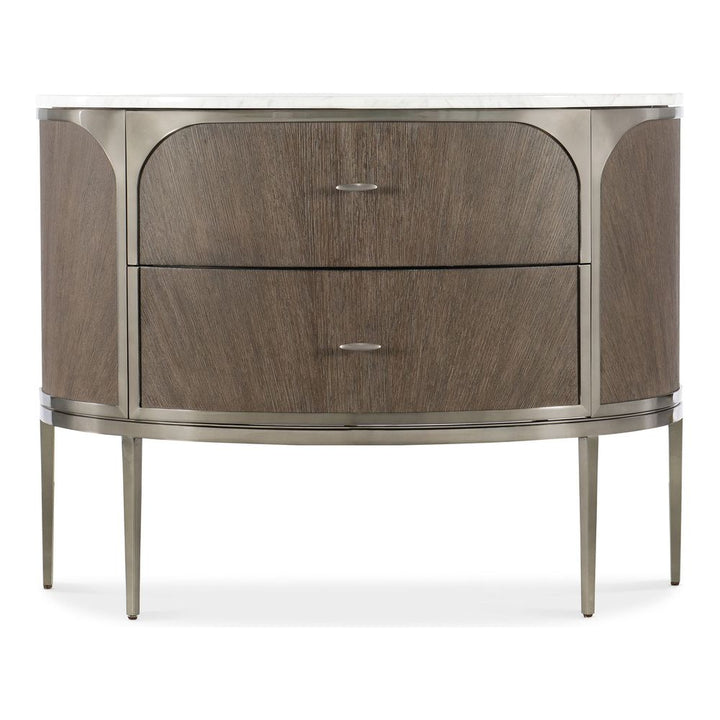 Nightstands Pulse Two Drawer T-Pull Nightstand - Dark Wood