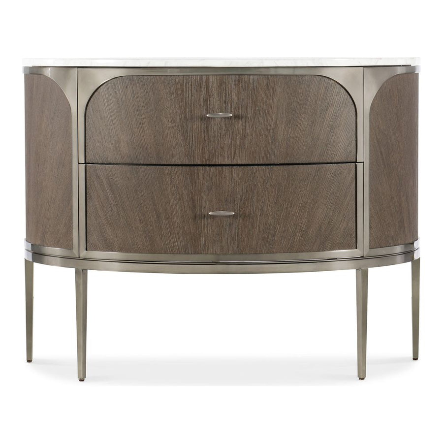 Nightstands Pulse Two Drawer T-Pull Nightstand - Dark Wood