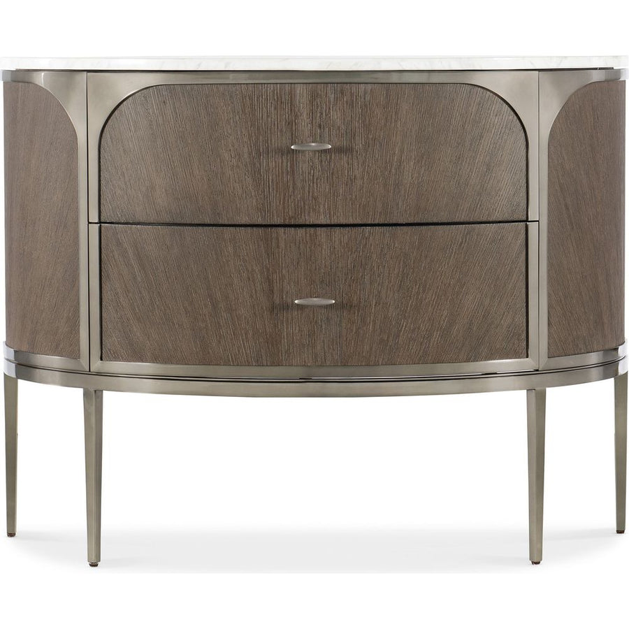 Nightstands Modern Mood Two Drawer T-Pull Nightstand - Dark Wood