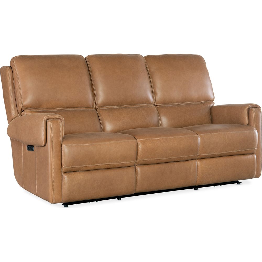 Somers Sofa with Power Recline & Power Headrest - Brown