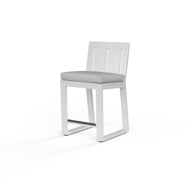 Outdoor Bar & Counter Stools Newport Counter Stool in Cast Silver, No Welt