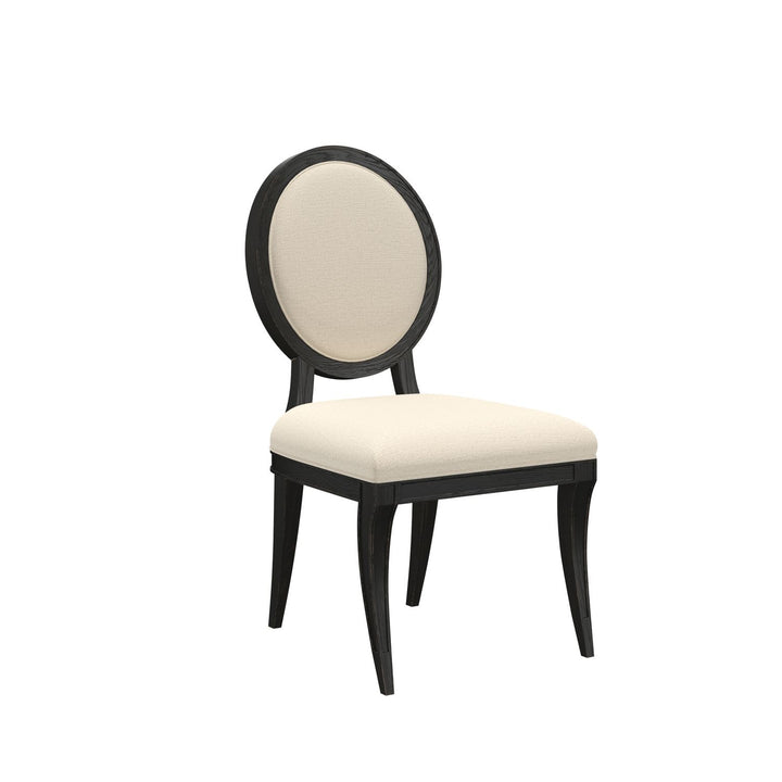 Atrium Dining Side Chair — hand rubbed black with undertones of brown