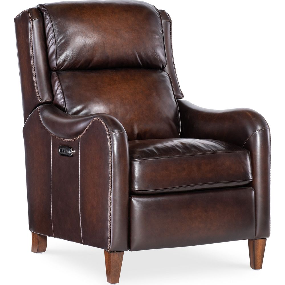 Lounge Chairs: Recliners Carrington Power Recliner w/Power Headrest - Dark Brown