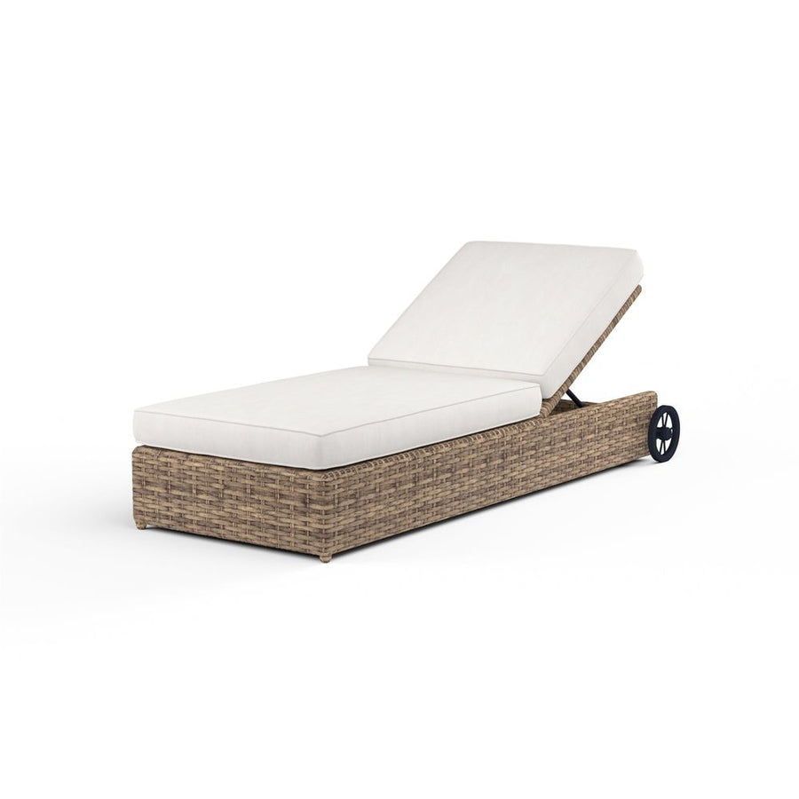 Outdoor Chaises Havana Adjustable Chaise in Canvas Flax w/ Self Welt