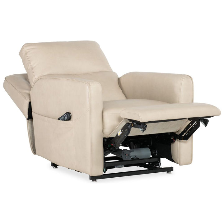Lounge Chairs: Recliners Velour Power Recliner w/ Power Headrest, Lumbar, and Lift - Beige