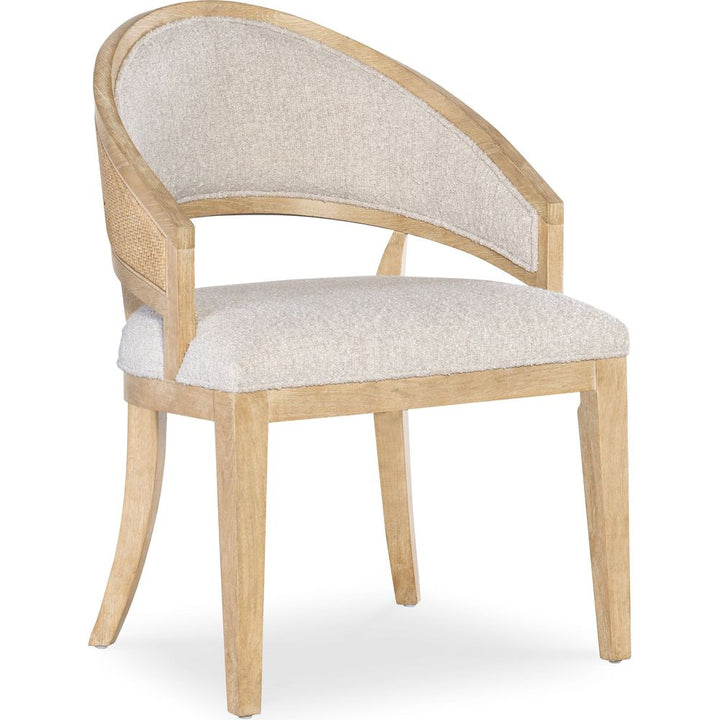 Retreat Cane Barrel Back Chair - Light Wood