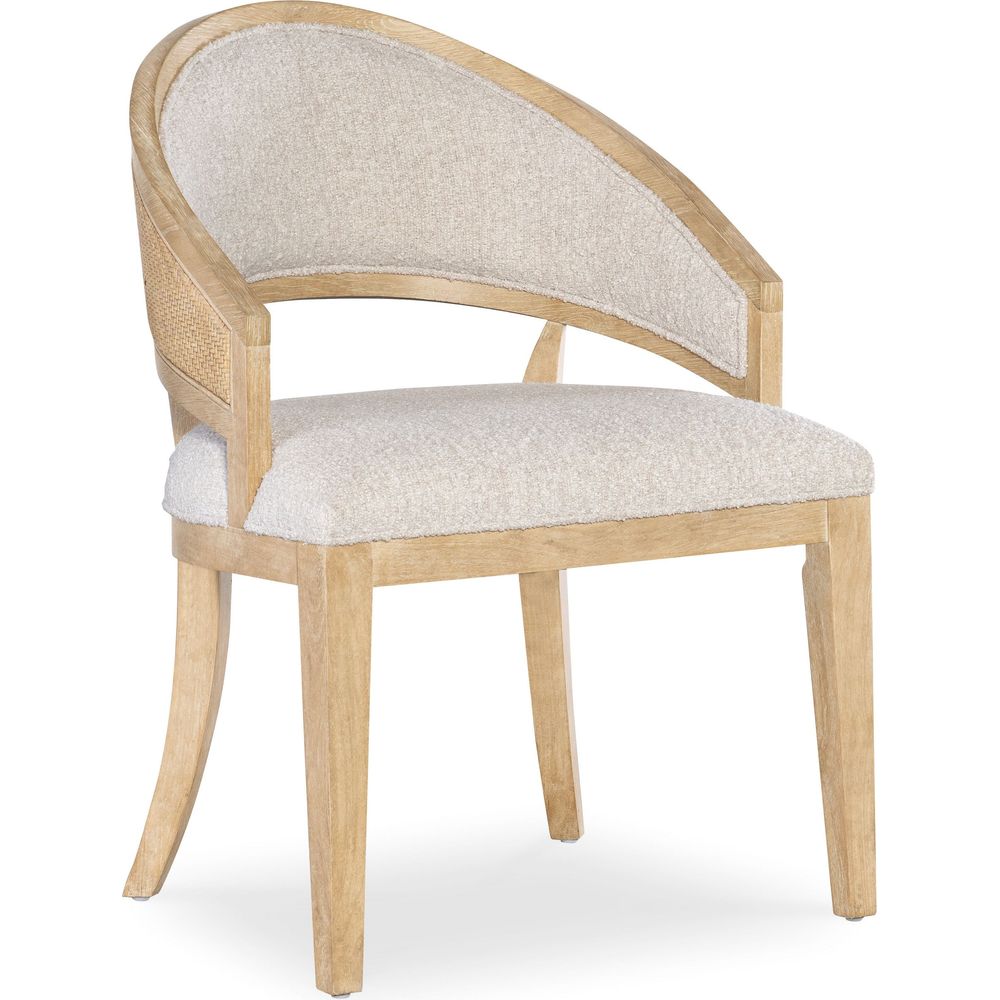 Retreat Cane Barrel Back Chair - Light Wood