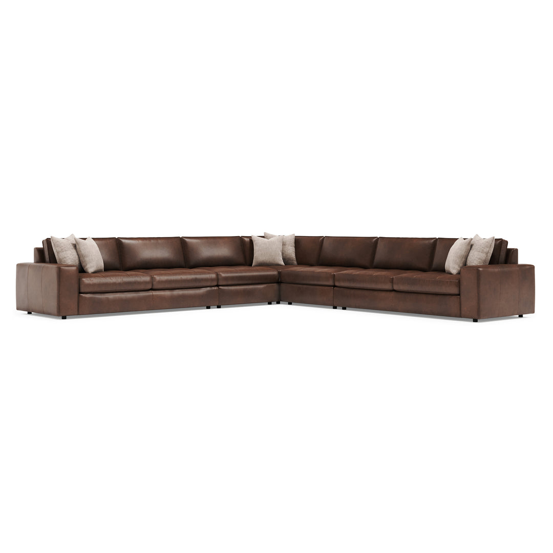 Nest 5-Piece Leather Sectional