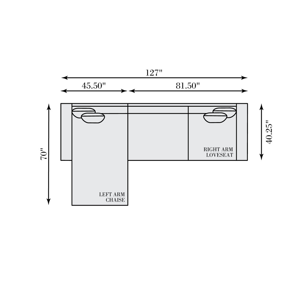 Nest 2-Piece Left Facing Leather Sectional