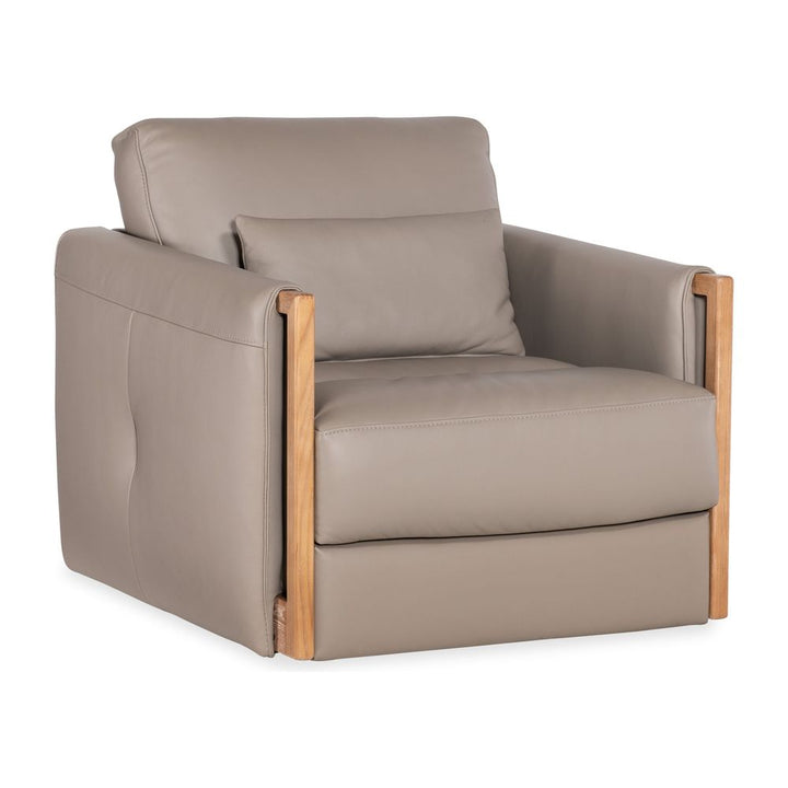 Lounge Chairs Lattice Leather Swivel Chair - Grey