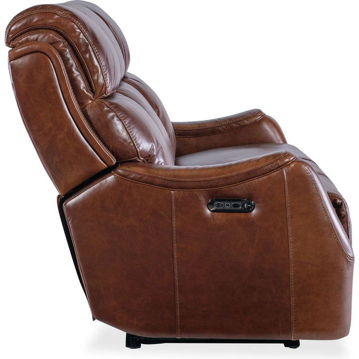 Harlan Zero Gravity Sofa with Power Recline & Power Headrest - Brown