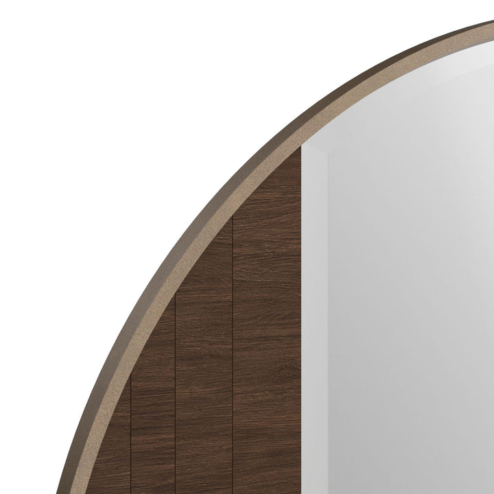 Verge Round Mirror — Handcrafted Walnut