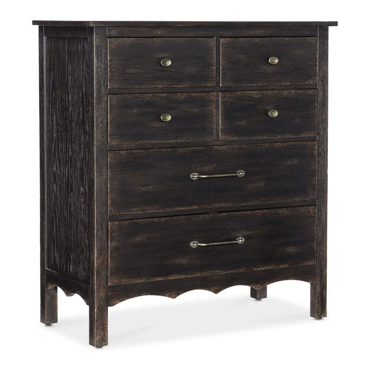 Dressers & Chests Heritage Six-Drawer Metal Knob Chest - Blacks