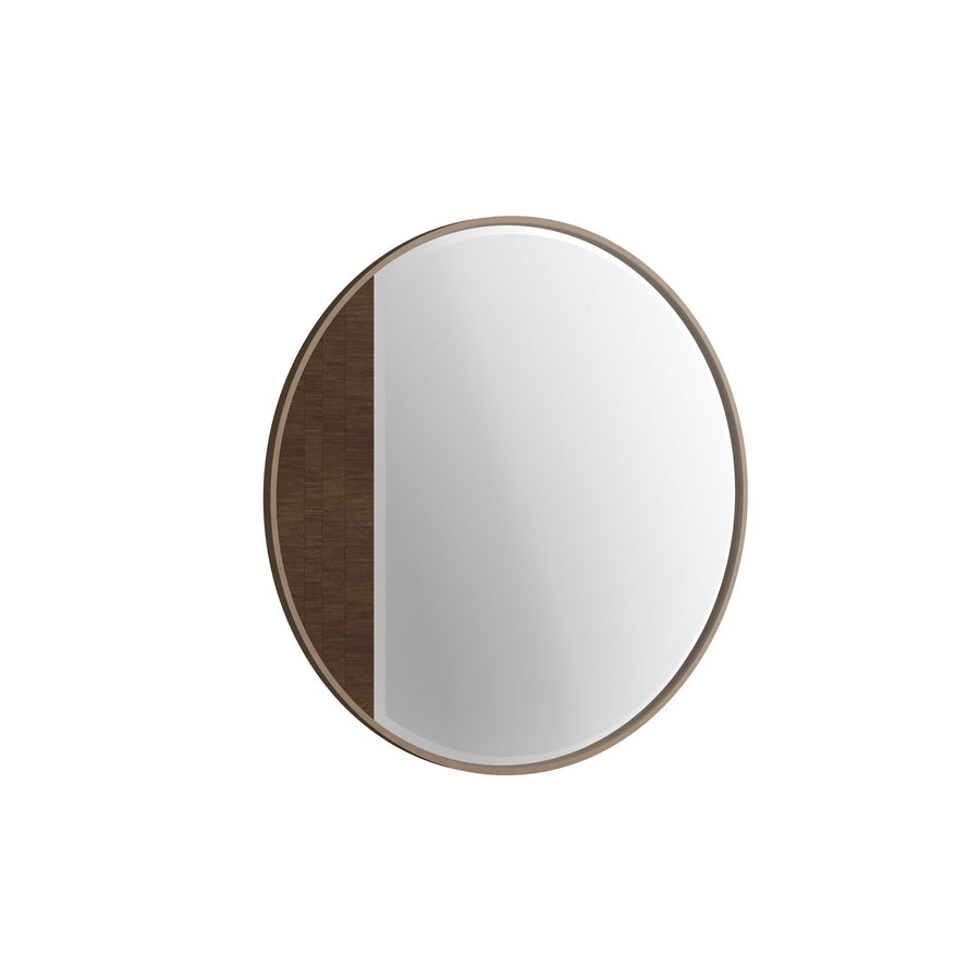 Verge Round Mirror — Handcrafted Walnut