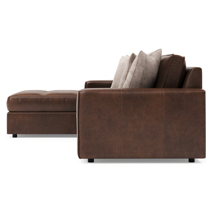 Nest 2-Piece Left Facing Leather Sectional