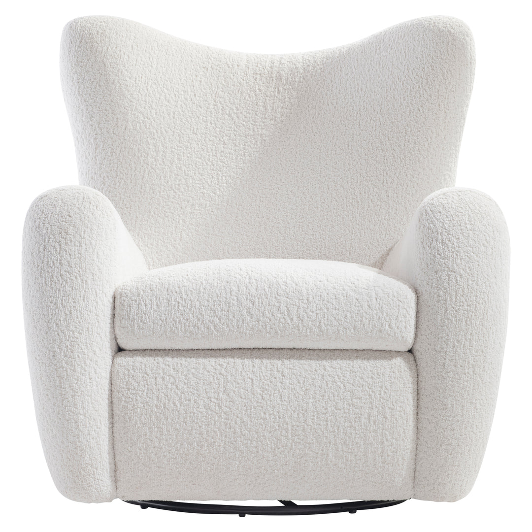Silvi Fabric Swivel Chair, White
