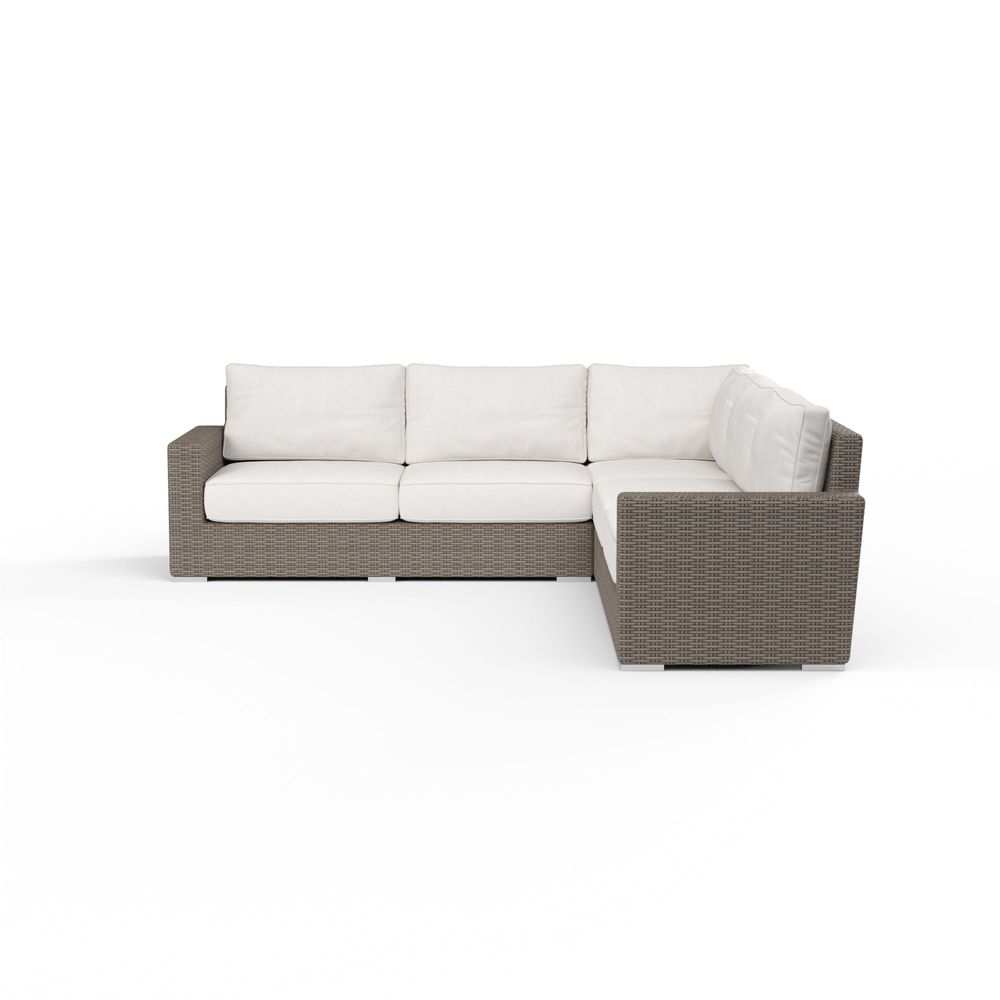 Outdoor Sofas and Sectionals Coronado Sectional in Canvas Flax w/ Self Welt