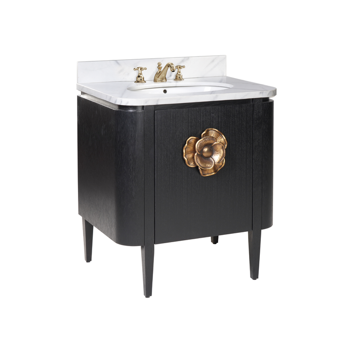 Vanities Briallen 30" Black Vanity with Oval Undermount Sink