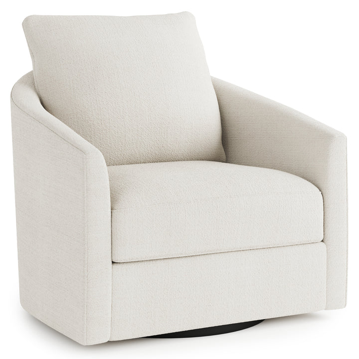 Astoria Fabric Swivel Chair White