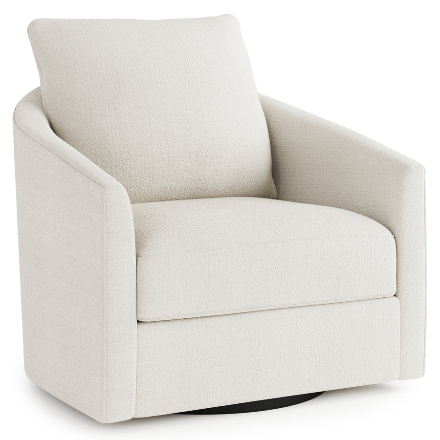 Astoria Fabric Swivel Chair White