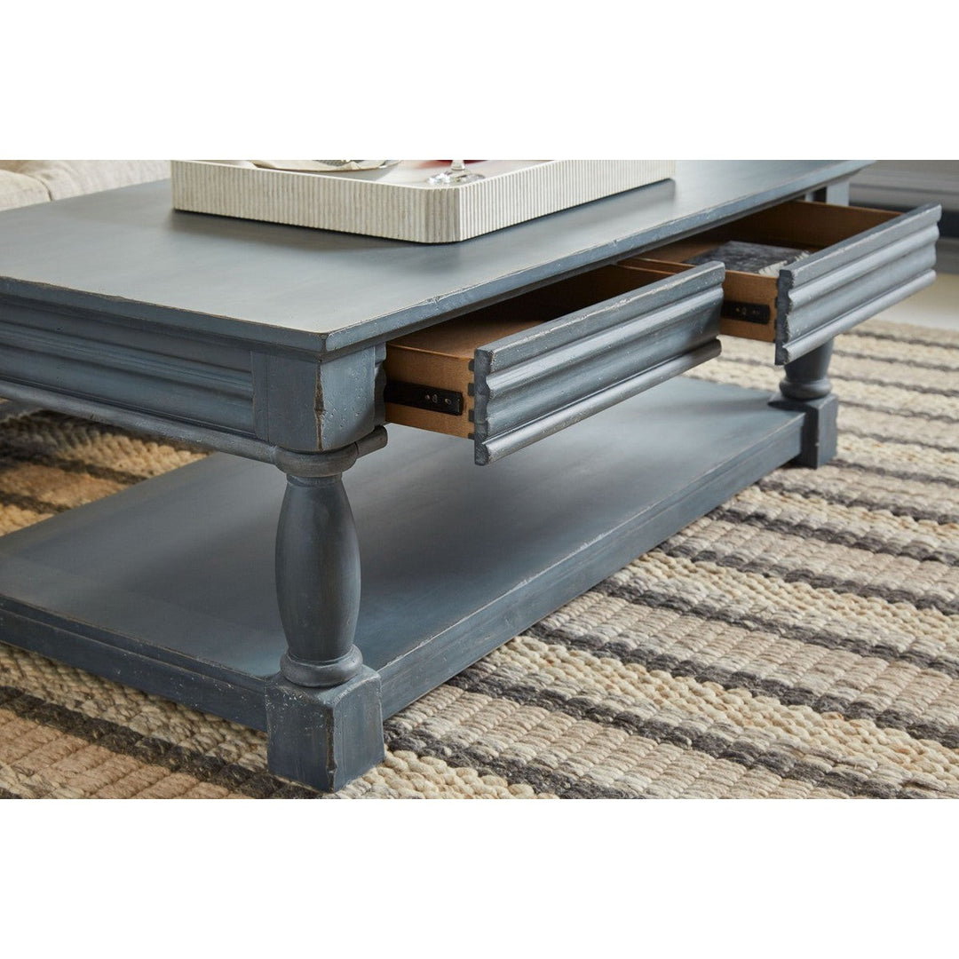 Alcove Rectangular Cocktail Table - Blue