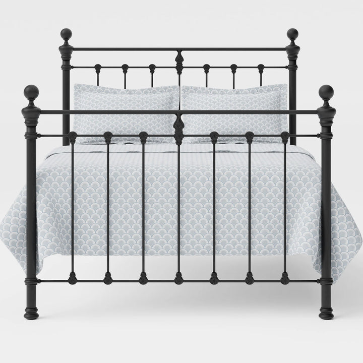 Castile Metal Bed Solo Satin Black - Queen