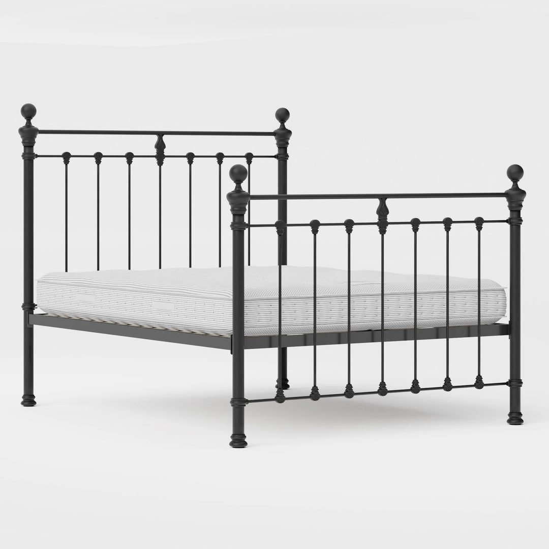 Castile Metal Bed Solo Satin Black - Queen