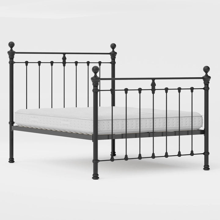 Castile Metal Bed Solo Satin Black - Queen