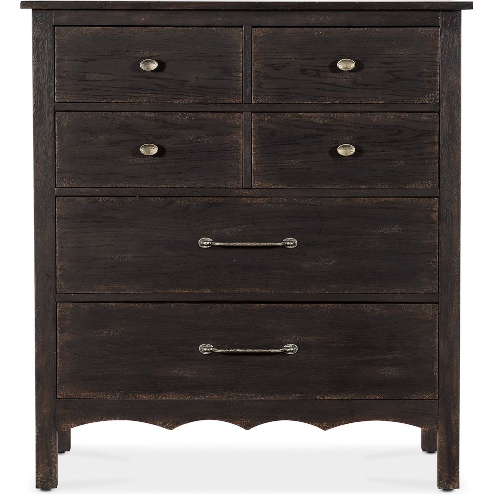 Dressers & Chests Americana Six-Drawer Metal Knob Chest - Blacks